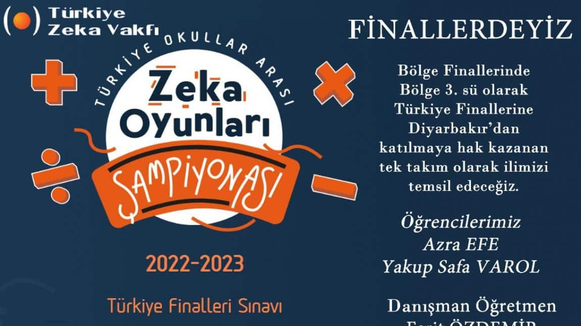 Zeka Oyunları Şampiyonasında Türkiye Finallerindeyiz